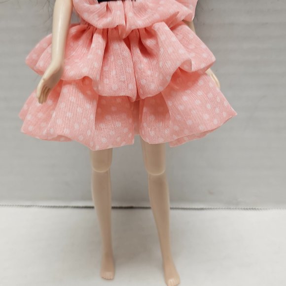 Pink Cuerpo Kurhn Mickey Minnie Mouse Doll Pink Dress Pearl Necklace Fashion - Picture 10 of 15